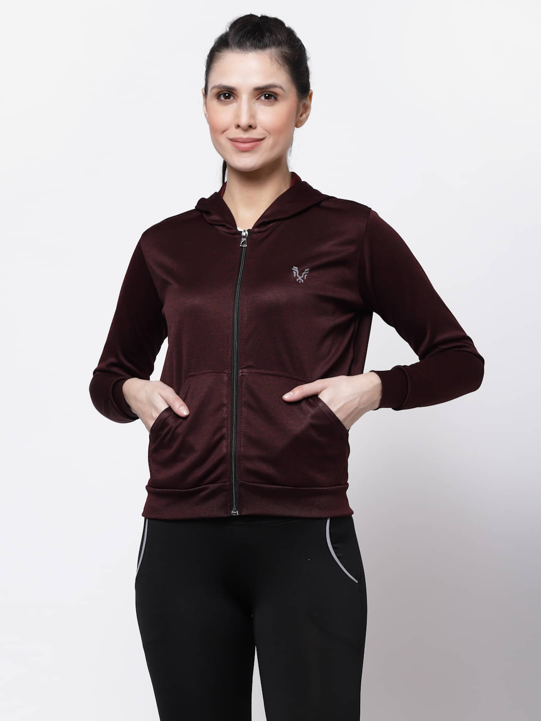     			Uzarus - Maroon Polyester Women's Jacket