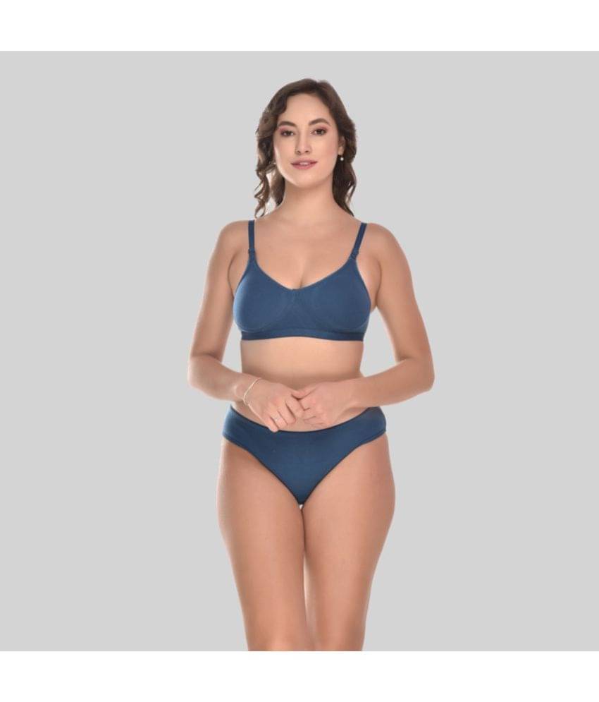     			Viral Girl Cotton Women's Bra & Panty Set ( Navy Blue ) NA