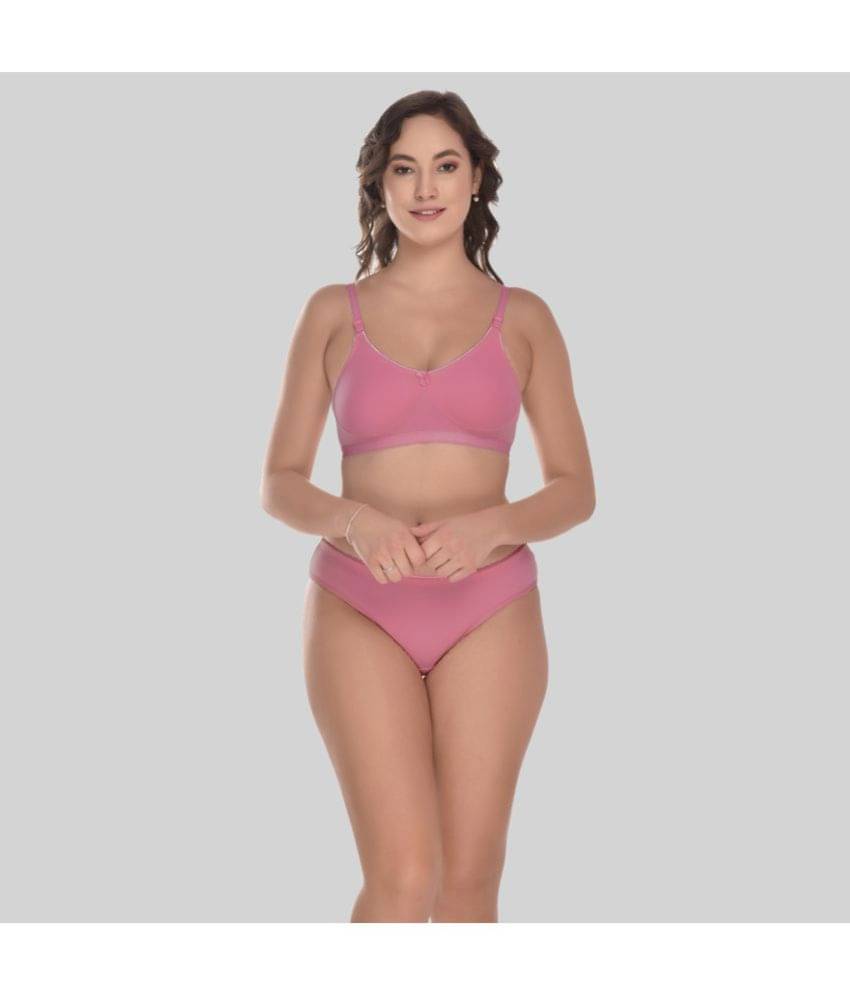     			Viral Girl Cotton Women's Bra & Panty Set ( Pink ) NA