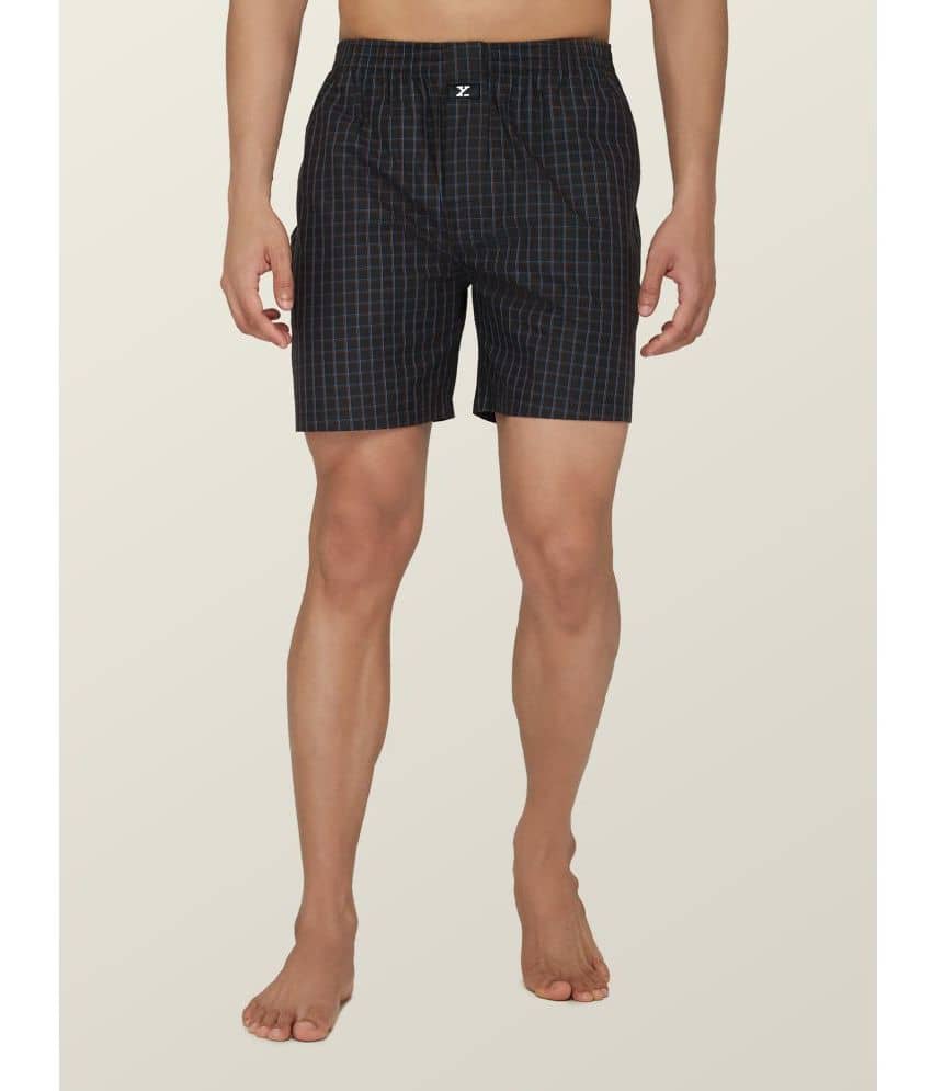 XYXX Pack of 1 Cotton Blend Boxers For Men's ( Black )