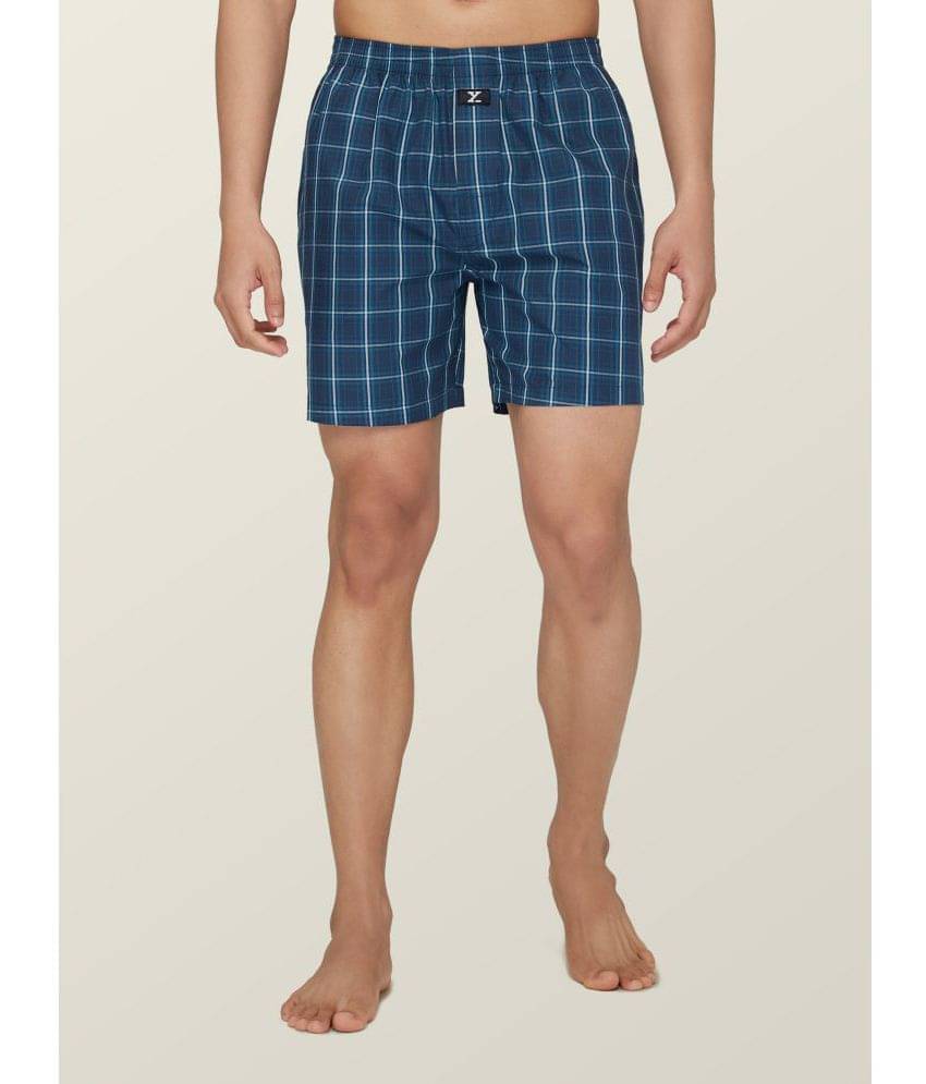 XYXX Pack of 1 Cotton Blend Boxers For Men's ( Blue ) XYXX Pack of 1 Cotton Blend Boxers For Men's ( Blue )