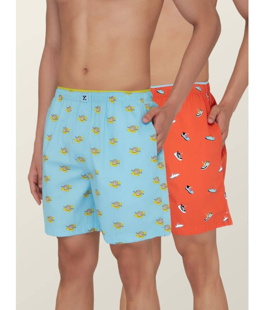 XYXX Pack of 2 Cotton Blend Boxers For Men's ( Multicolor )