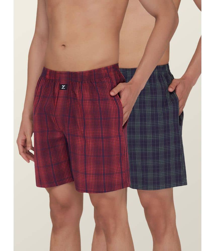 XYXX Pack of 2 Cotton Blend Boxers For Men's ( Multicolor )