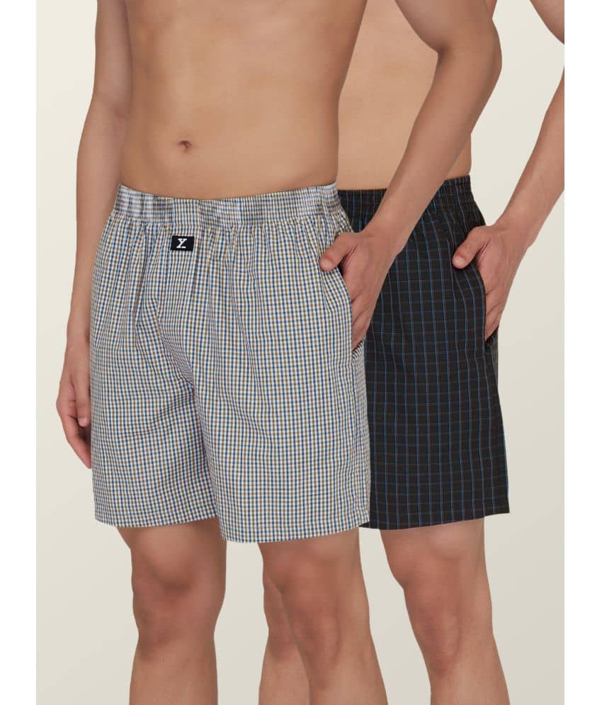 XYXX Pack of 2 Cotton Blend Boxers For Men's ( Multicolor )
