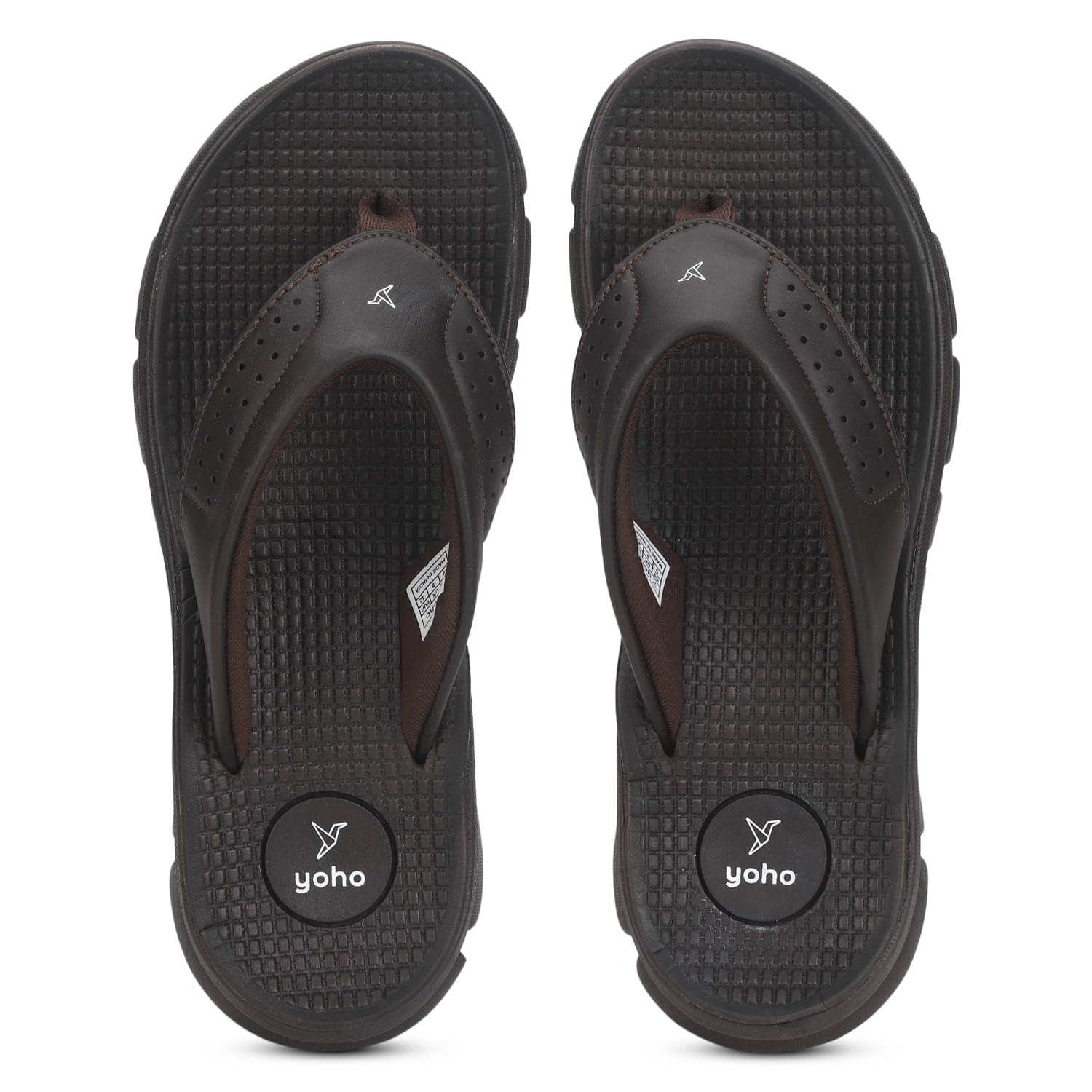     			Yoho - Brown Men's Thong Flip Flop