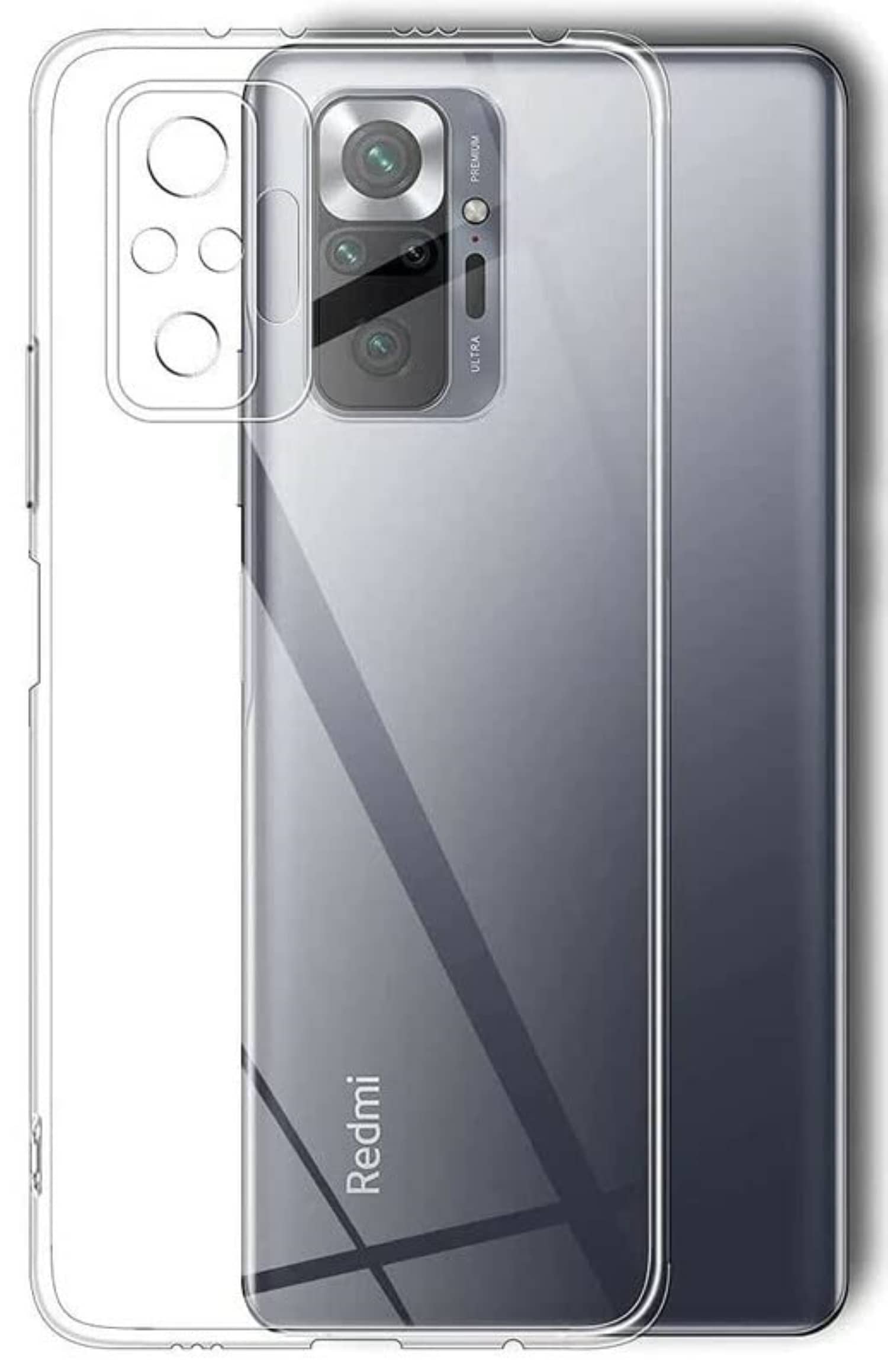 ZAMN - Transparent Silicon Silicon Soft cases Compatible For Xiaomi Redmi Note 10 Pro Max ( Pack of 3 )