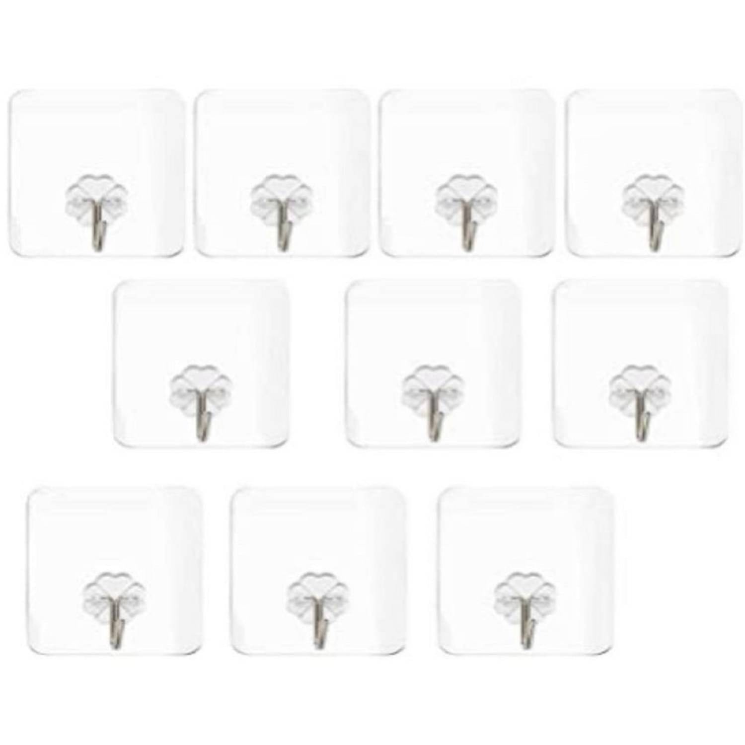 Self Adhesive PVC Flower Wall Hooks, Pack of 10     			Self Adhesive PVC Flower Wall Hooks, Pack of 10