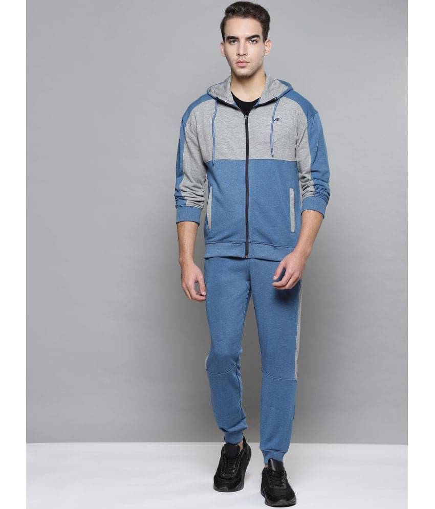 Alcis - Blue Cotton Regular Fit Solid Men's Sports Tracksuit ( Pack of 1 )     			Alcis - Blue Cotton Regular Fit Solid Men's Sports Tracksuit ( Pack of 1 )