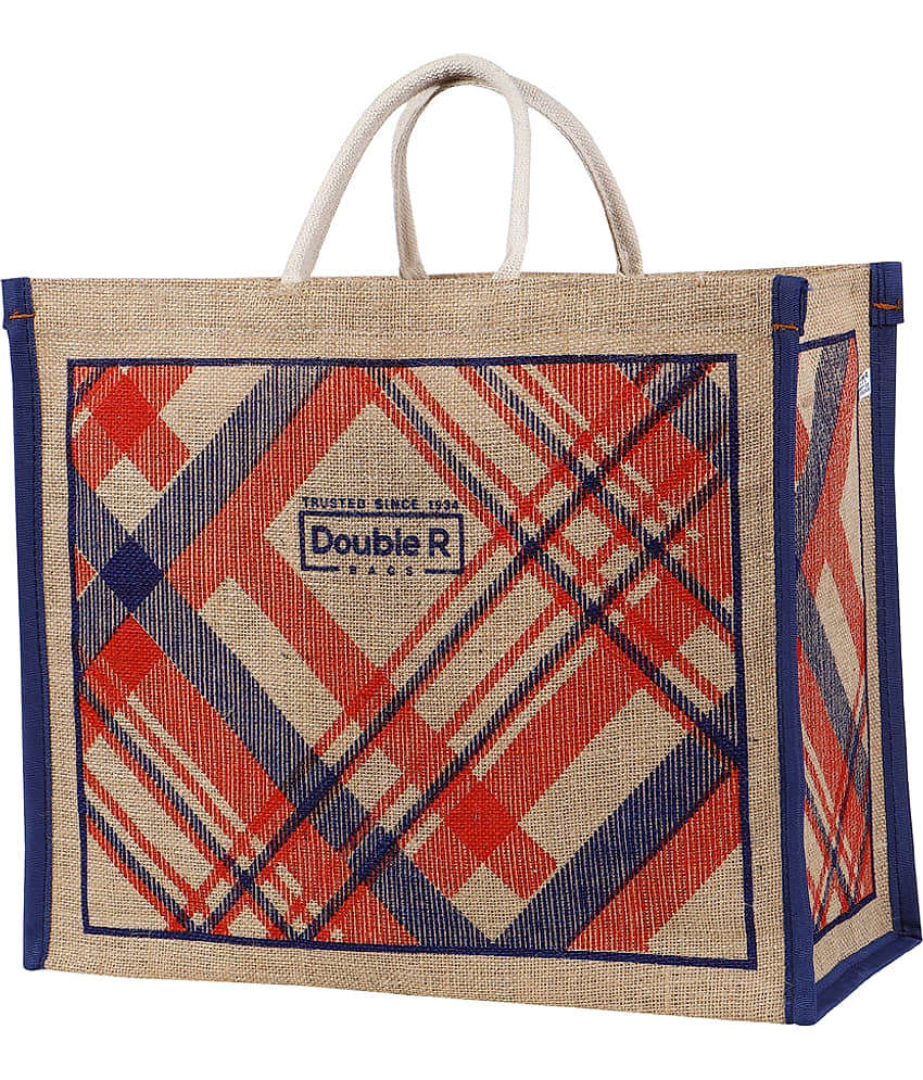 Double R Bags - Red Jute Shopping Bag - Handbags | Buy online on ZillyBuy