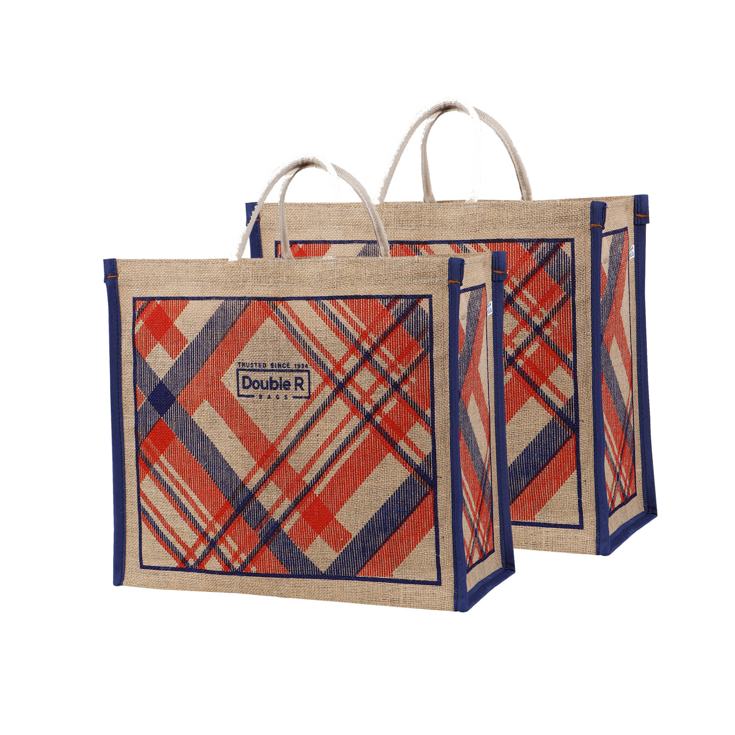 Double R Bags - Blue Jute Shopping Bag - Handbags | Buy online on ZillyBuy