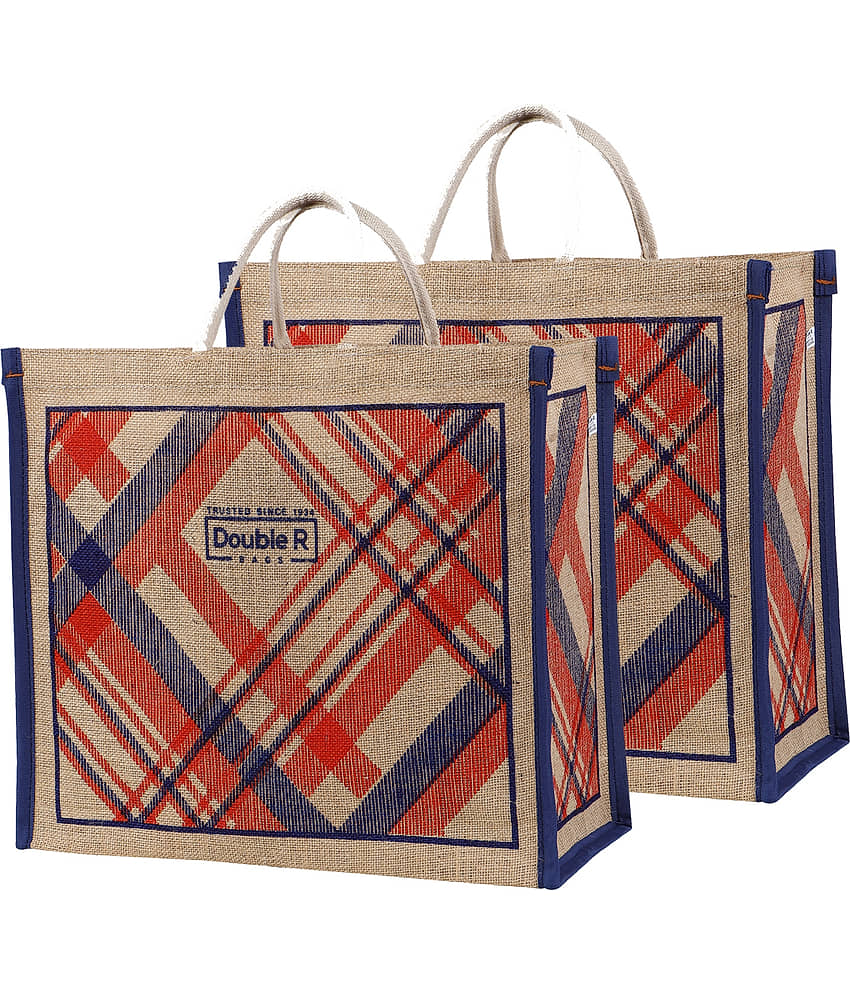 Double R Bags - Blue Jute Shopping Bag - Handbags | Buy online on ZillyBuy