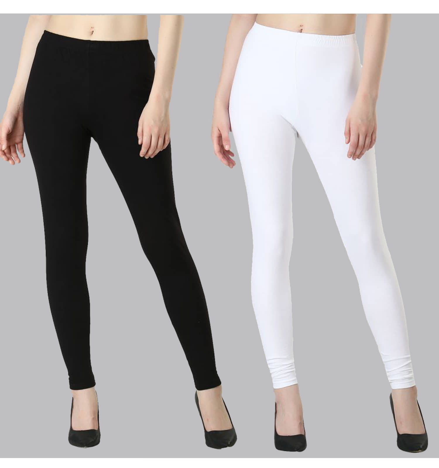 FnMe - Multicolor Cotton Women's Leggings ( Pack of 2 )