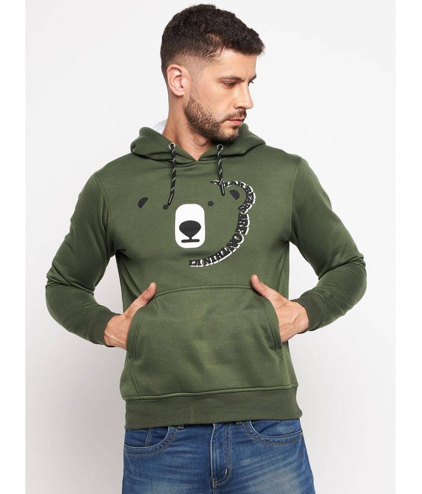 Lycos - Olive Fleece Regular Fit Men's Sweatshirt ( Pack of 1 ) Lycos - Olive Fleece Regular Fit Men's Sweatshirt ( Pack of 1 )