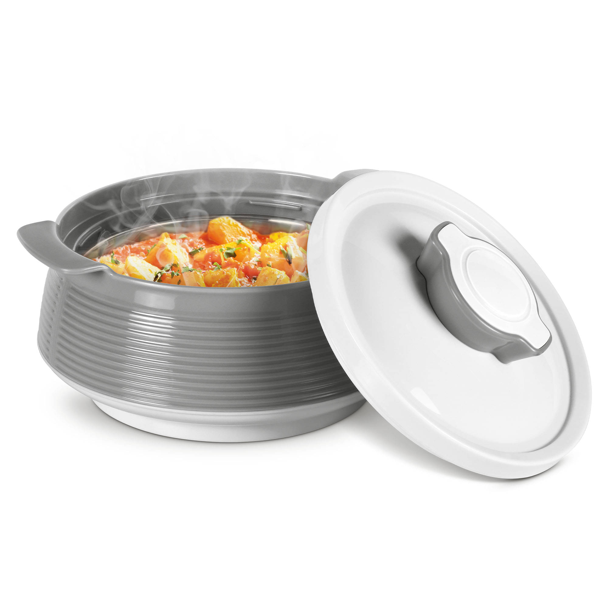     			Milton Venice Jr. Insulated Inner Stainless Steel Casserole Set of 3,(450 ml, 850 ml, 1.35 Litres), Grey | BPA Free |Food Grade | Easy to Carry | Easy to Store | Ideal For Chapatti | Roti | Curd Maker