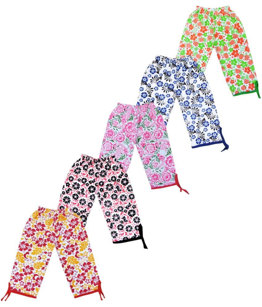 NARPAVI TRENDS Pack of 5 Girls Cotton Capris ( Multicolor )