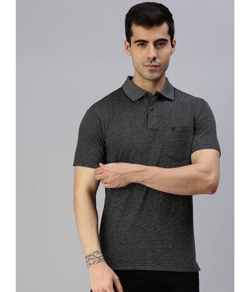 ONN - Charcoal Cotton Blend Regular Fit Men's Polo T Shirt ( Pack of 1 ) ONN - Charcoal Cotton Blend Regular Fit Men's Polo T Shirt ( Pack of 1 )