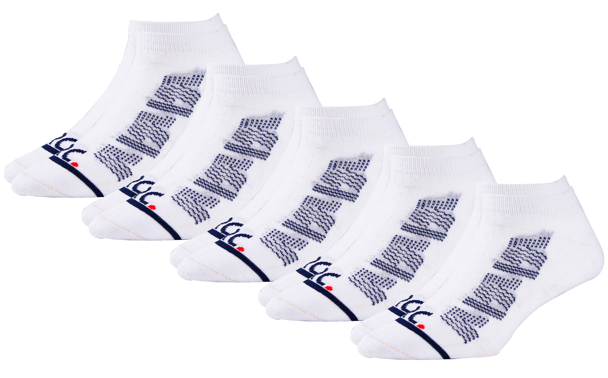     			RC. ROYAL CLASS - Cotton Blend Men's Printed White Ankle Length Socks ( Pack of 5 )