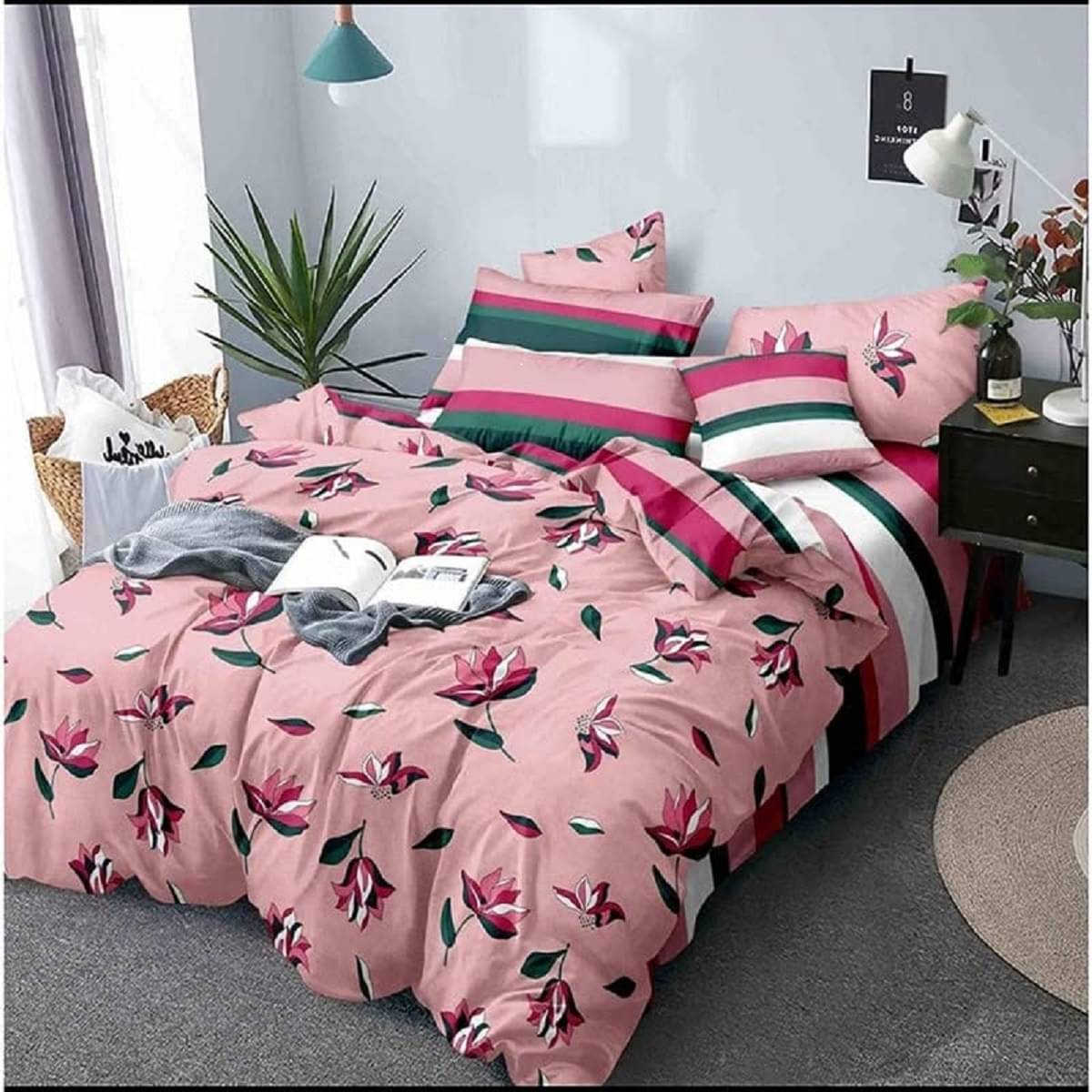 Stuck In Store Glace Cotton Queen Bedsheet ( Mauve ) Stuck In Store Glace Cotton Queen Bedsheet ( Mauve )