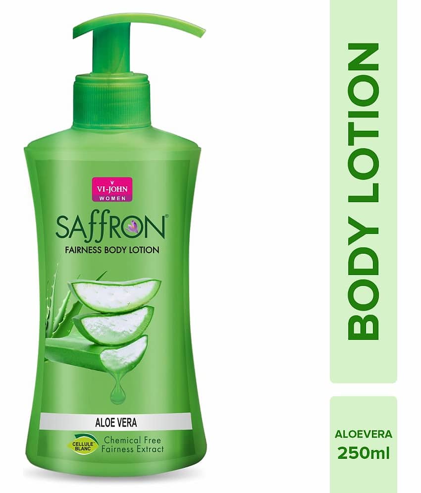 VI-JOHN Saffron Aloe Vera Fairness Body Lotion for Men & Women 250ml