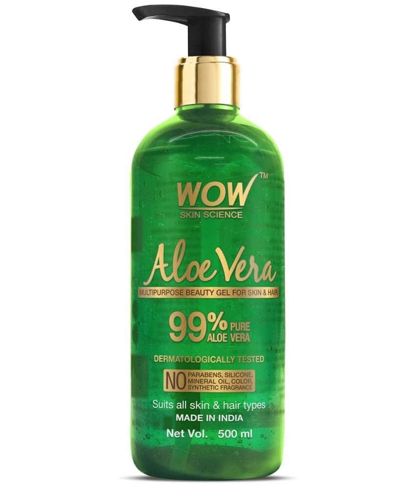 WOW Skin Science 99% Pure Aloe Vera Gel for Skin and Hair -No Parabens, Silicones, Mineral Oil, Color, Synthetic Fragrance - 500ml WOW Skin Science 99% Pure Aloe Vera Gel for Skin and Hair -No Parabens, Silicones, Mineral Oil, Color, Synthetic Fragrance - 500ml