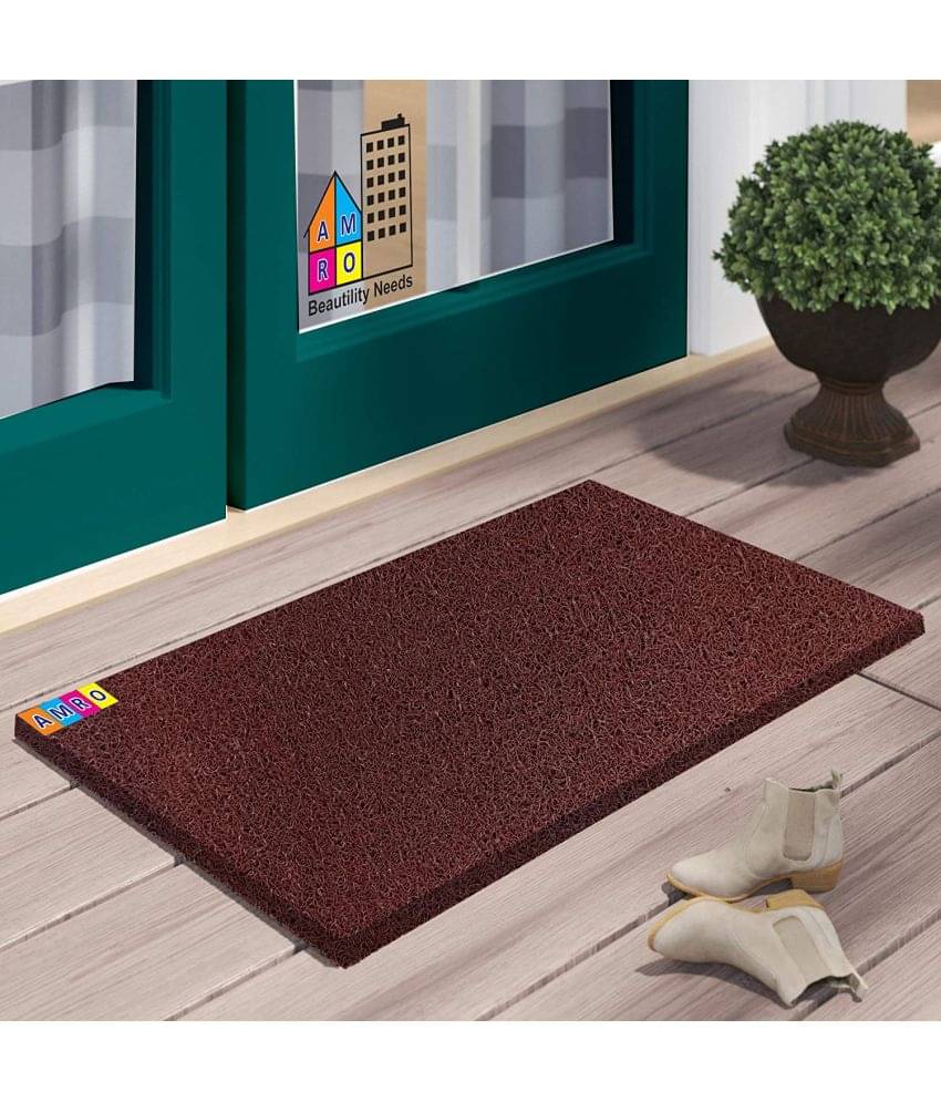 AMRO Beautility Needs - Brown Polypropylene Rectangular Floor Mat ( Pack of 1 ) AMRO Beautility Needs - Brown Polypropylene Rectangular Floor Mat ( Pack of 1 )