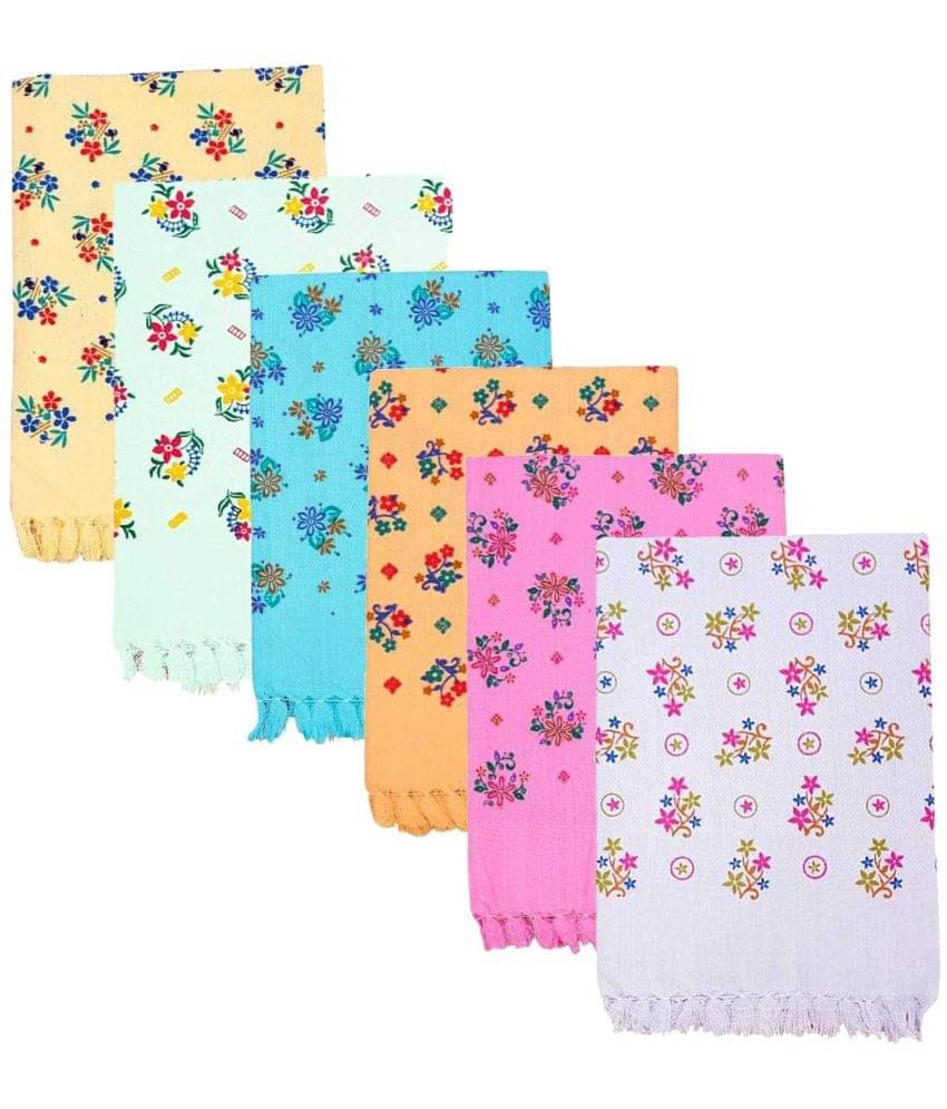 AMRO Beautility Needs - Cotton Multicolor Printed Bath Towel ( 75x150 ) cm Below 300 -GSM ( Pack of 6 ) AMRO Beautility Needs - Cotton Multicolor Printed Bath Towel ( 75x150 ) cm Below 300 -GSM ( Pack of 6 )