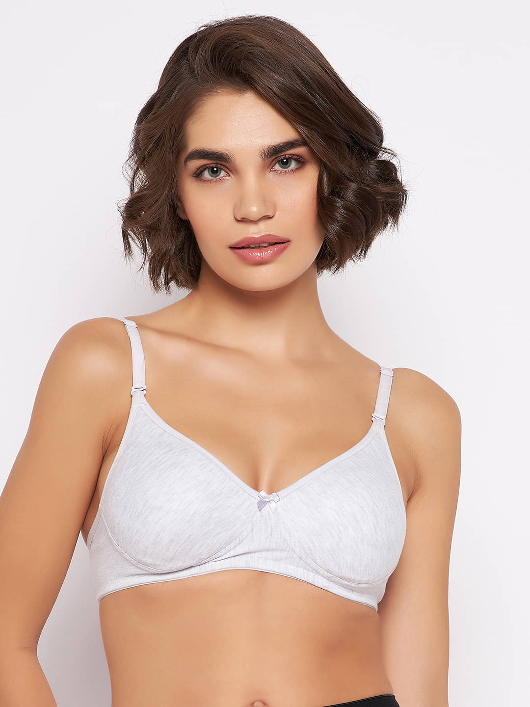 Clovia Cotton Blend Lightly Padded Women's Everyday Bra ( Grey Melange ) Clovia Cotton Blend Lightly Padded Women's Everyday Bra ( Grey Melange )