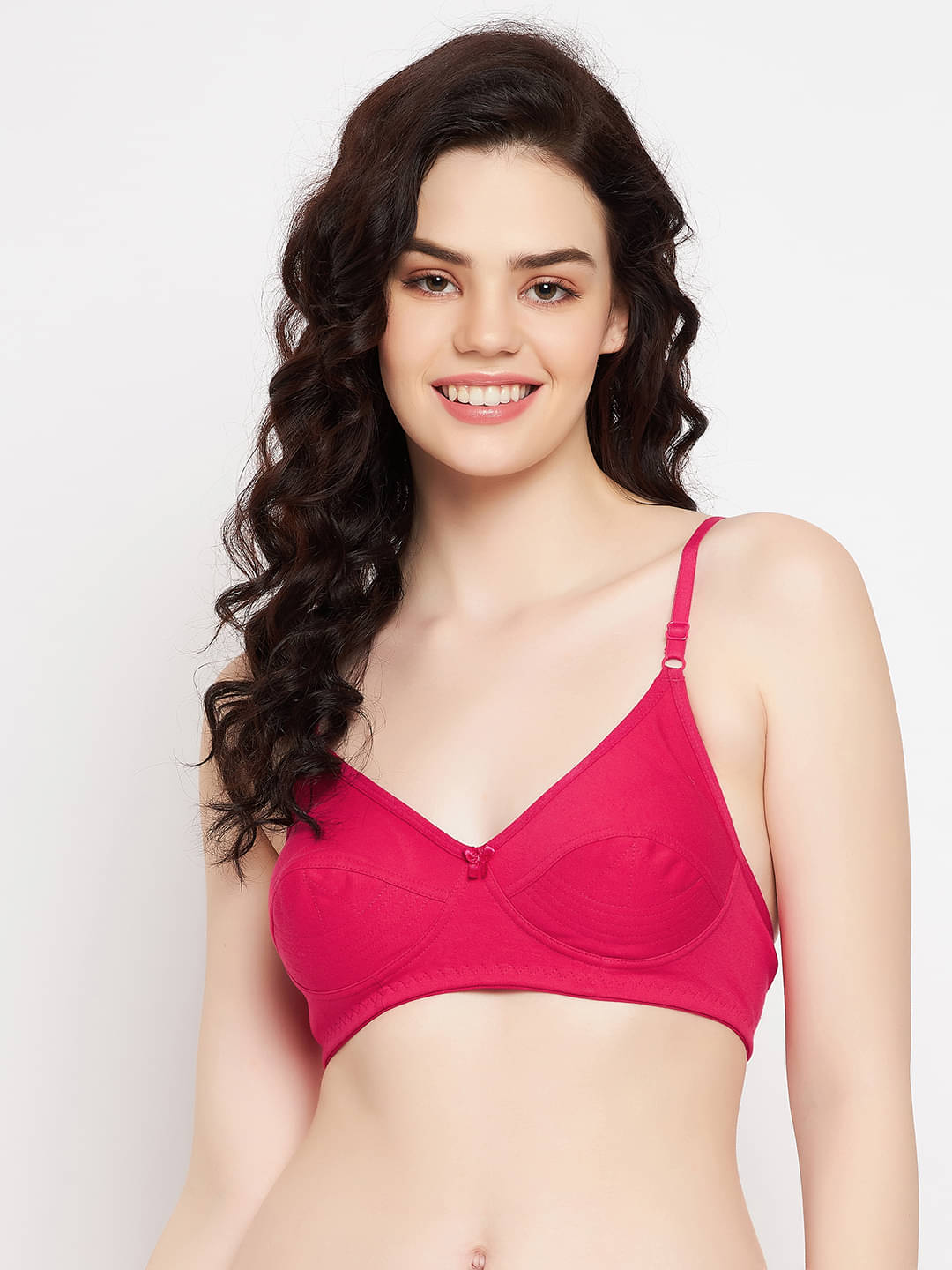 Clovia Cotton Non Padded Women's Everyday Bra ( Pink )     			Clovia Cotton Non Padded Women's Everyday Bra ( Pink )
