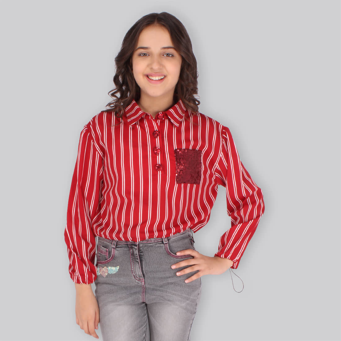 Cutecumber Pack of 1 Girls Satin Top ( Maroon )