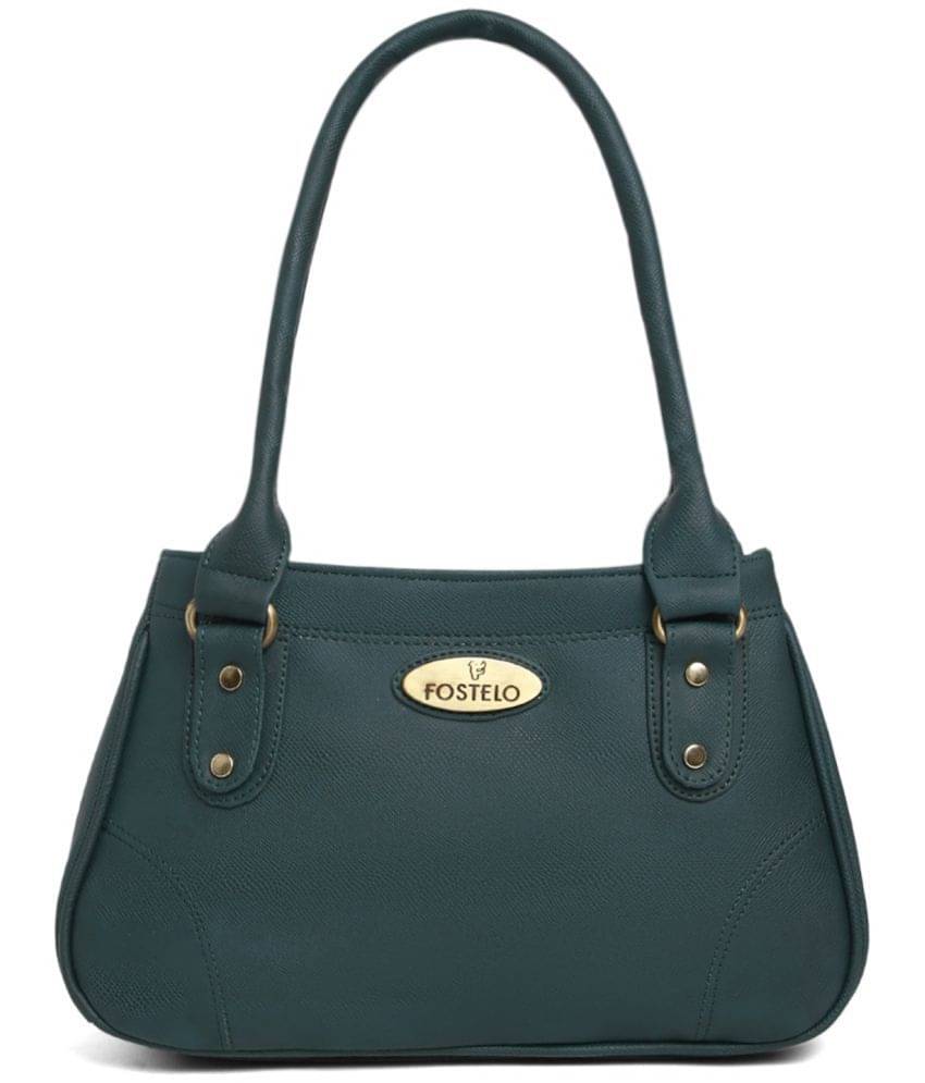     			Fostelo - Green PU Shoulder Bag