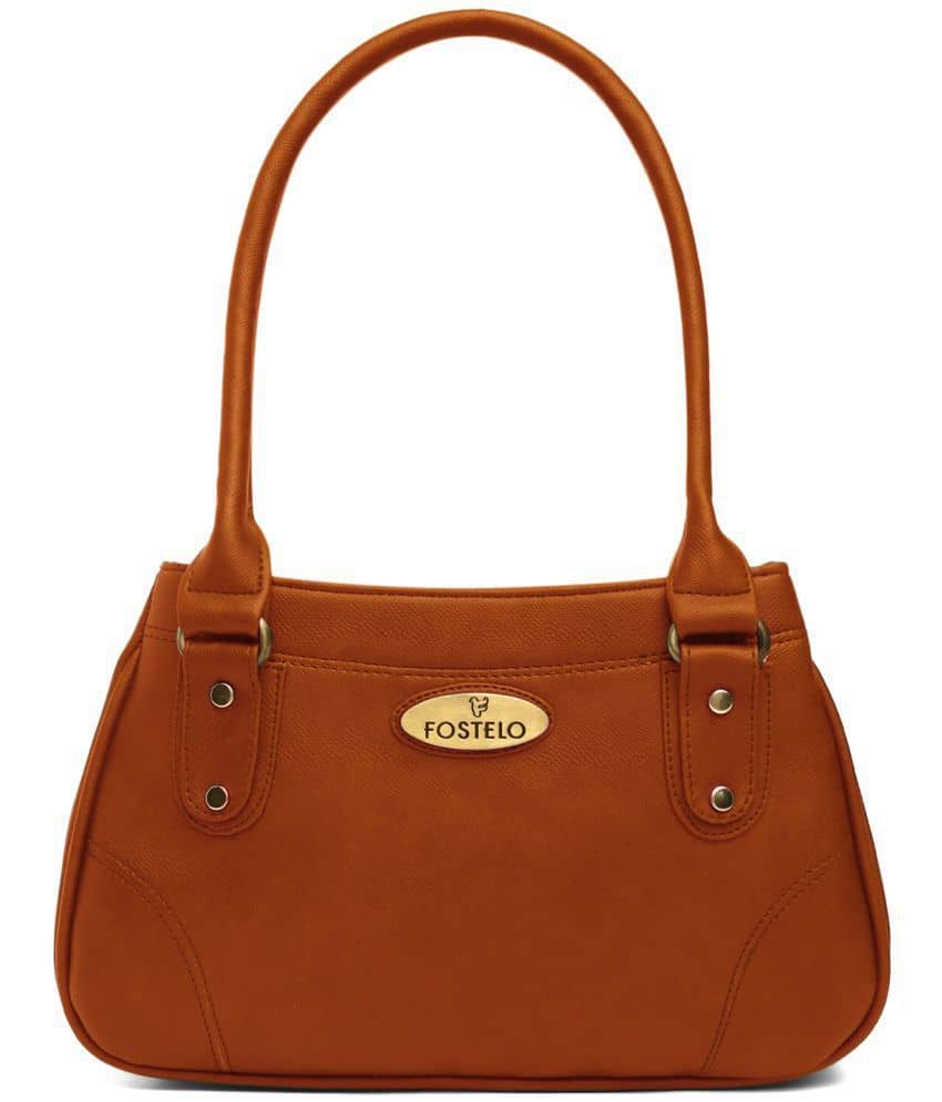 Fostelo - Tan PU Shoulder Bag - Handbags | Buy online on ZillyBuy