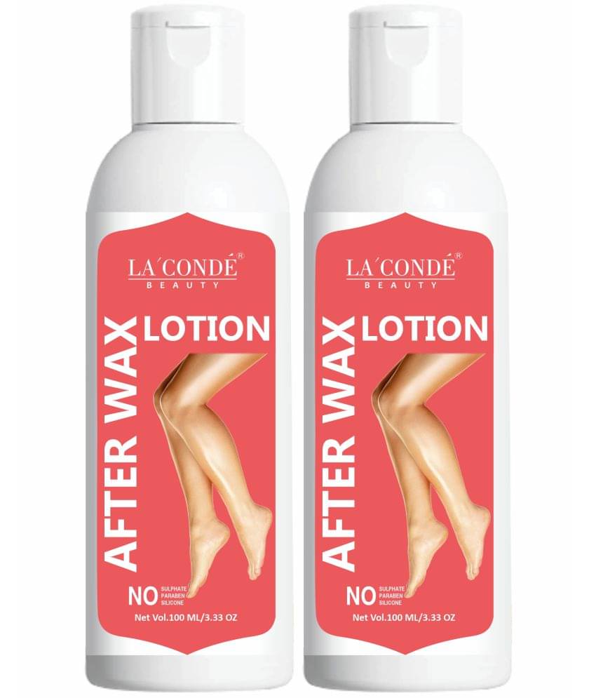     			LA' CONDE' After Waxing & Threading Moisturizing Lotion Post Wax Skin Soother Lotion Instant Skin Relaxing Formula  100 mL Pack of 2