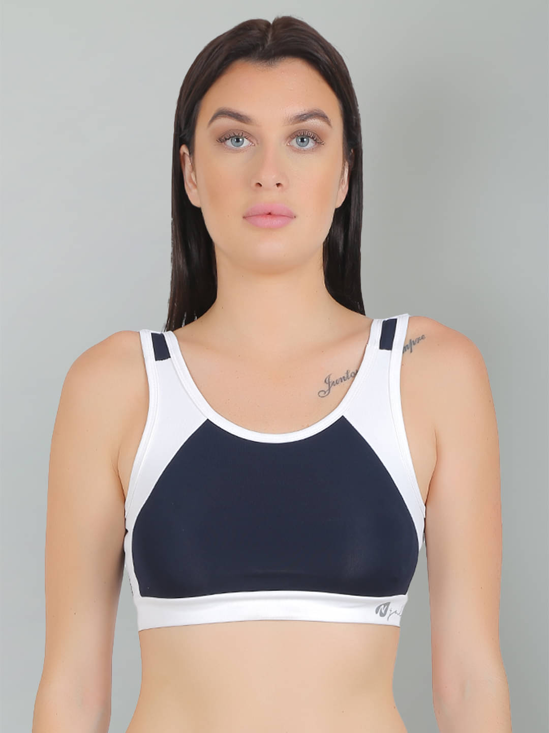 N-Gal Polyester Non Padded Women's T-Shirt Bra ( Navy Blue ) N-Gal Polyester Non Padded Women's T-Shirt Bra ( Navy Blue )
