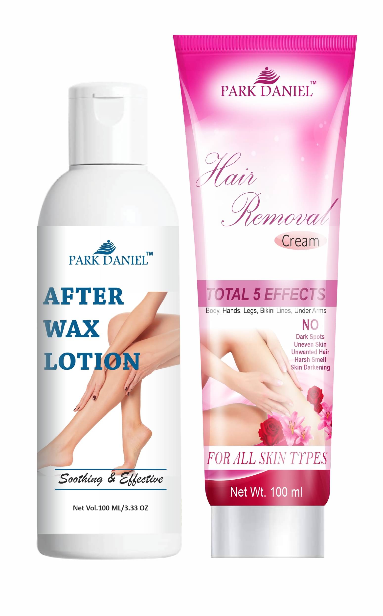    			Park Daniel After Wax Lotion and Hair Removal Cream Post Wax Skin Soother Lotion For Painfree Waxing 100 g Pack of 2