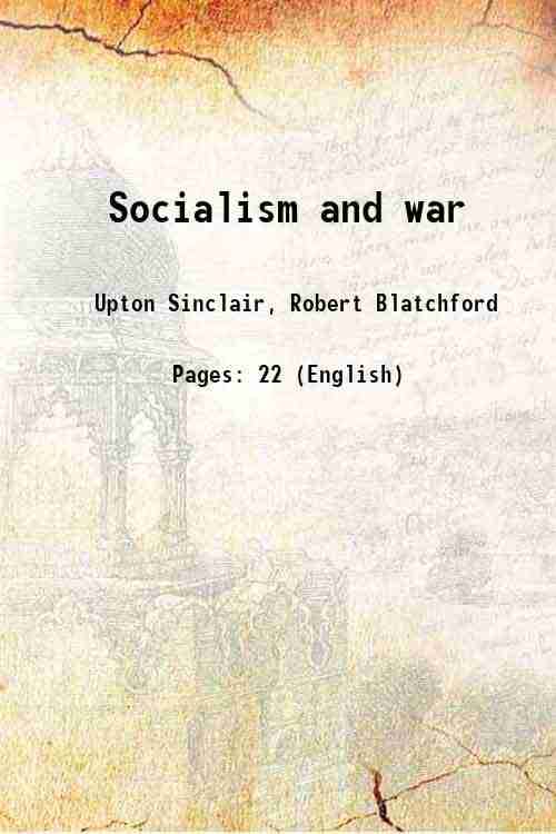     			Socialism and war 1909 [Hardcover]