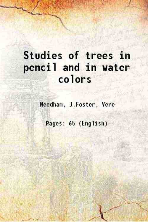     			Studies of trees in pencil and in water colors 1895 [Hardcover]