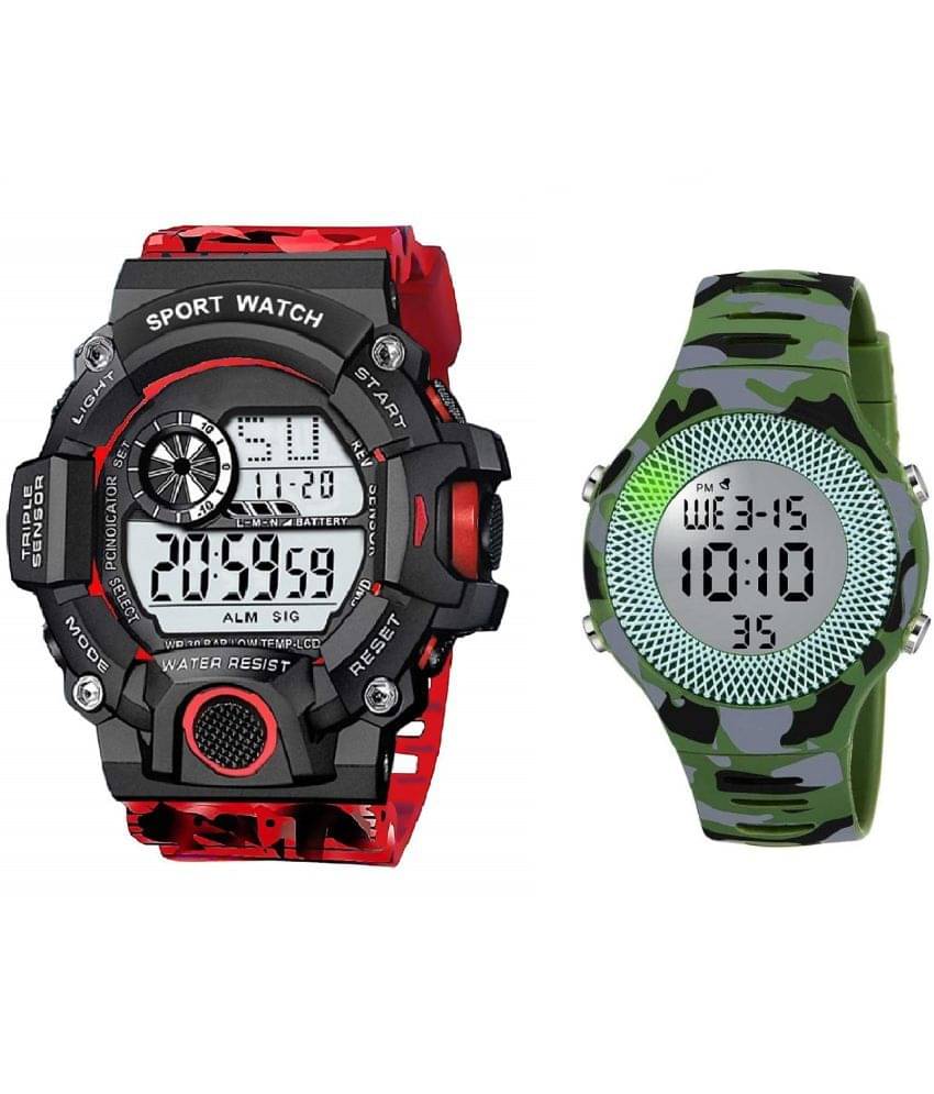     			DECLASSE - Multicolor Resin Digital Men's Watch