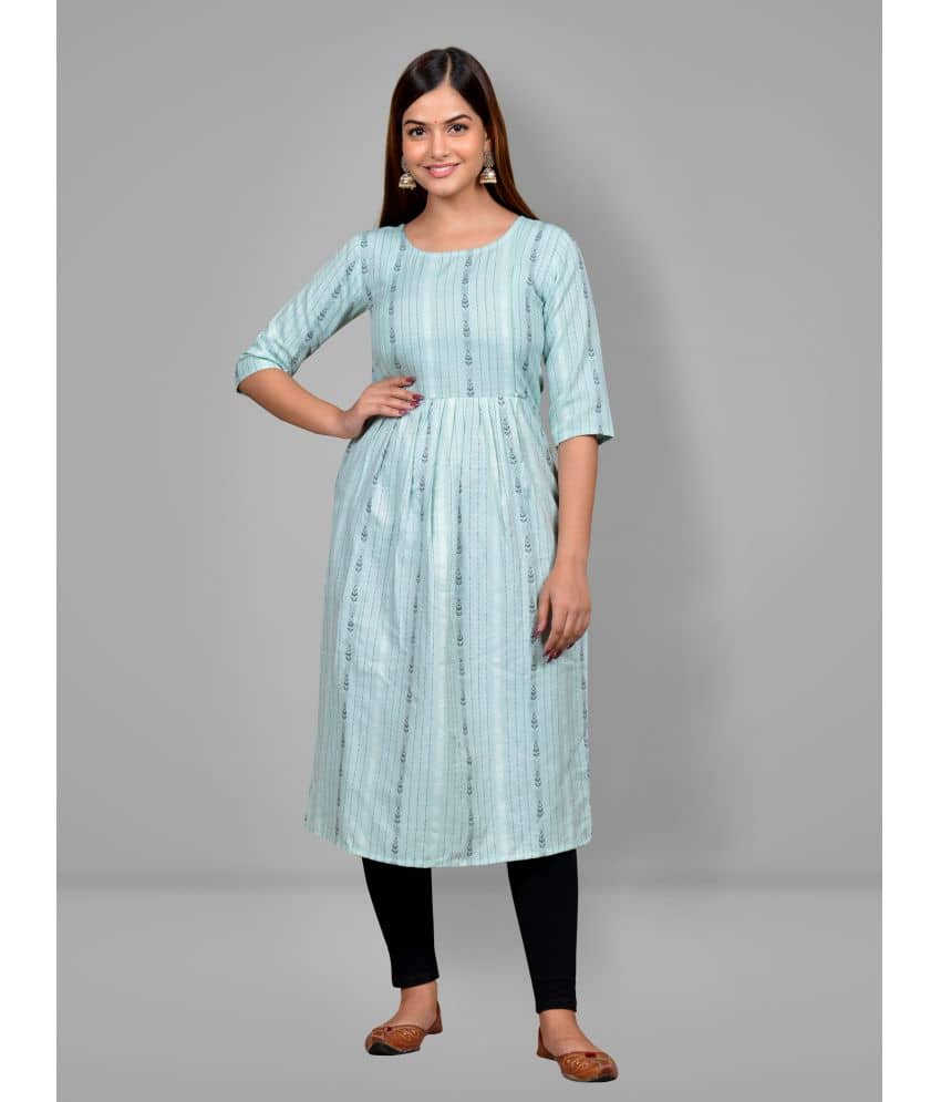 Lerkiza Turquoise Cotton Maternity Kurta