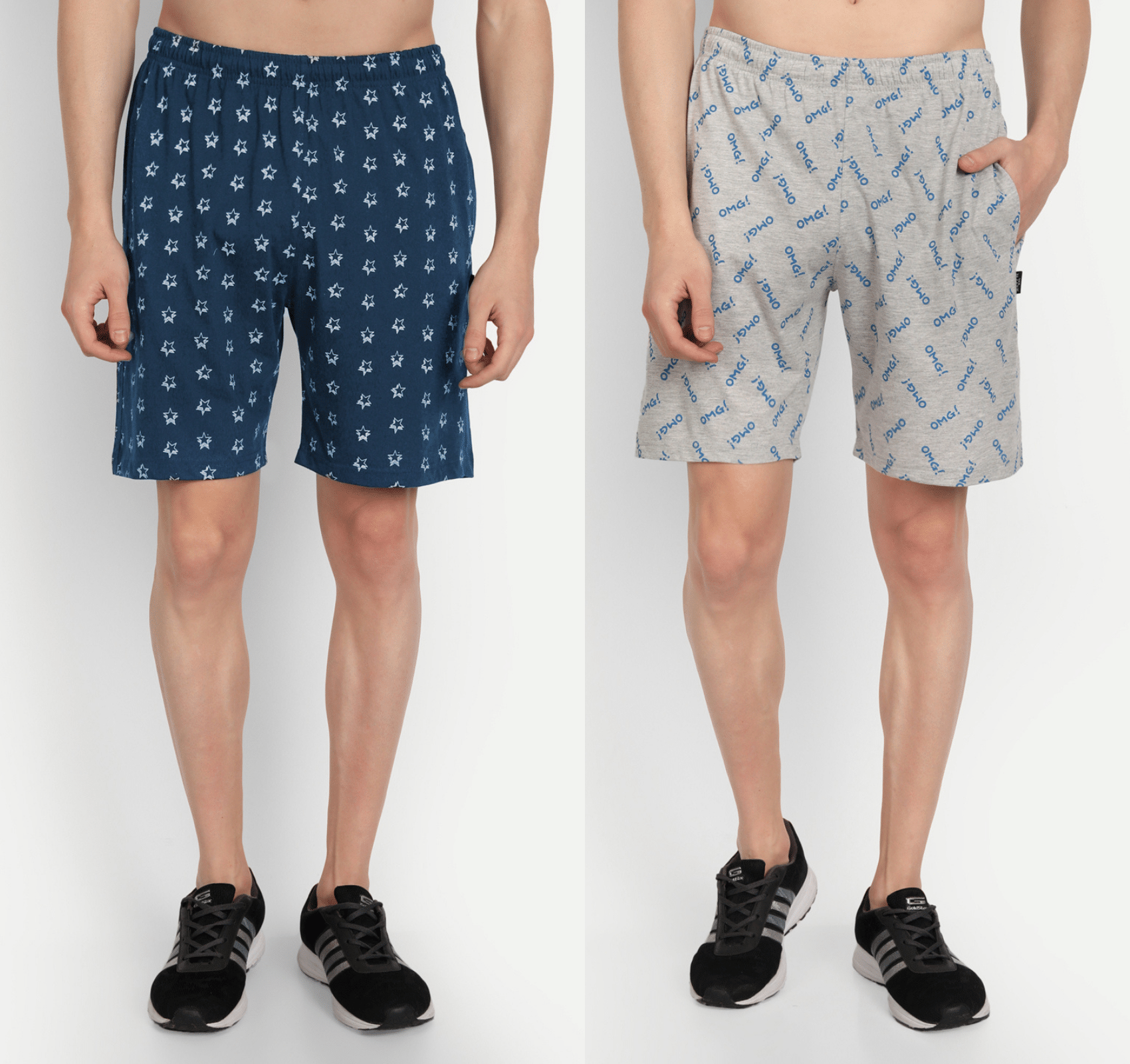     			Zeffit - Multicolor Cotton Blend Men's Shorts ( Pack of 2 )