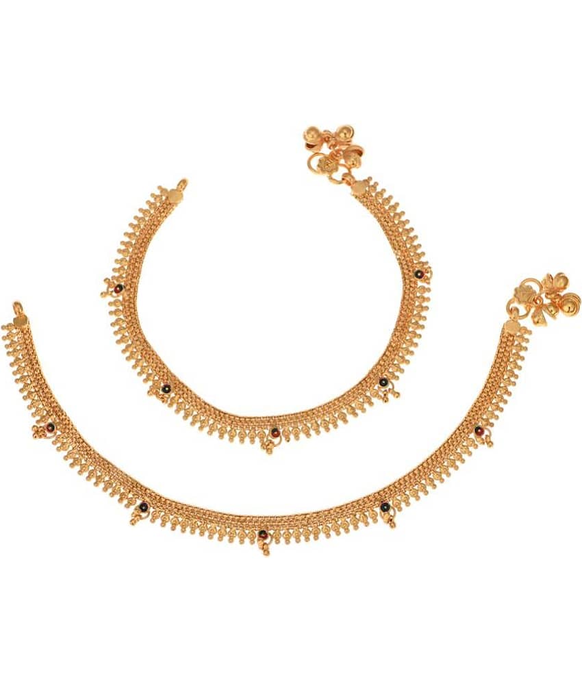 AanyaCentric - Gold Anklets ( Pack of 2 ) - Anklets | Buy online on ZillyBuy