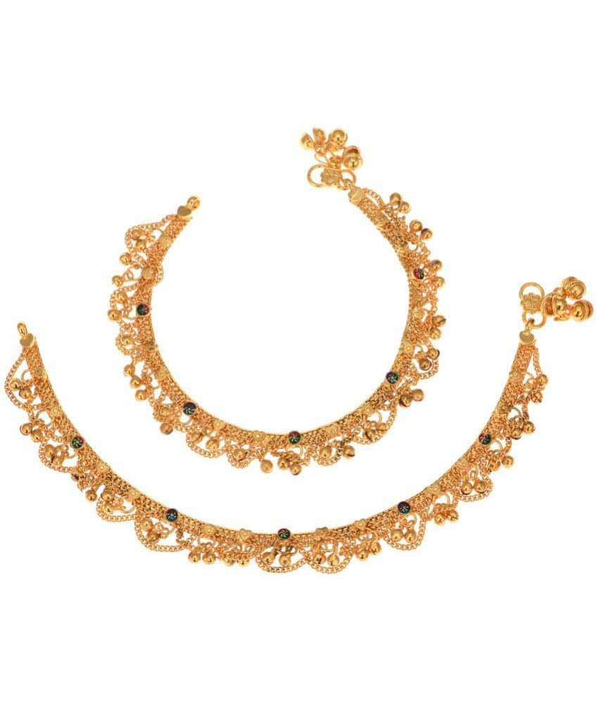     			AanyaCentric - Gold Anklets ( Pack of 1 )