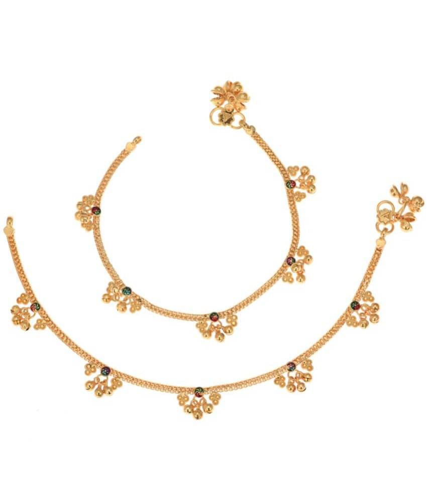 AanyaCentric - Gold Anklets ( Pack of 1 ) AanyaCentric - Gold Anklets ( Pack of 1 )