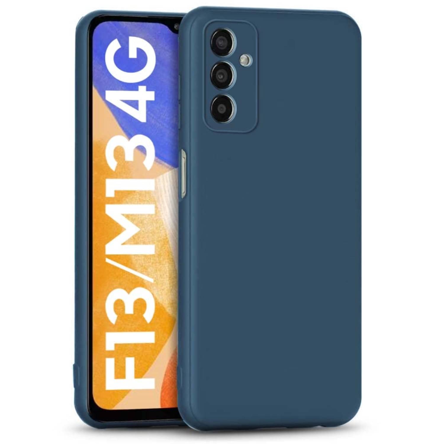 CASE VA - Blue Silicon Plain Cases Compatible For Samsung Galaxy M13 ( Pack of 1 ) CASE VA - Blue Silicon Plain Cases Compatible For Samsung Galaxy M13 ( Pack of 1 )