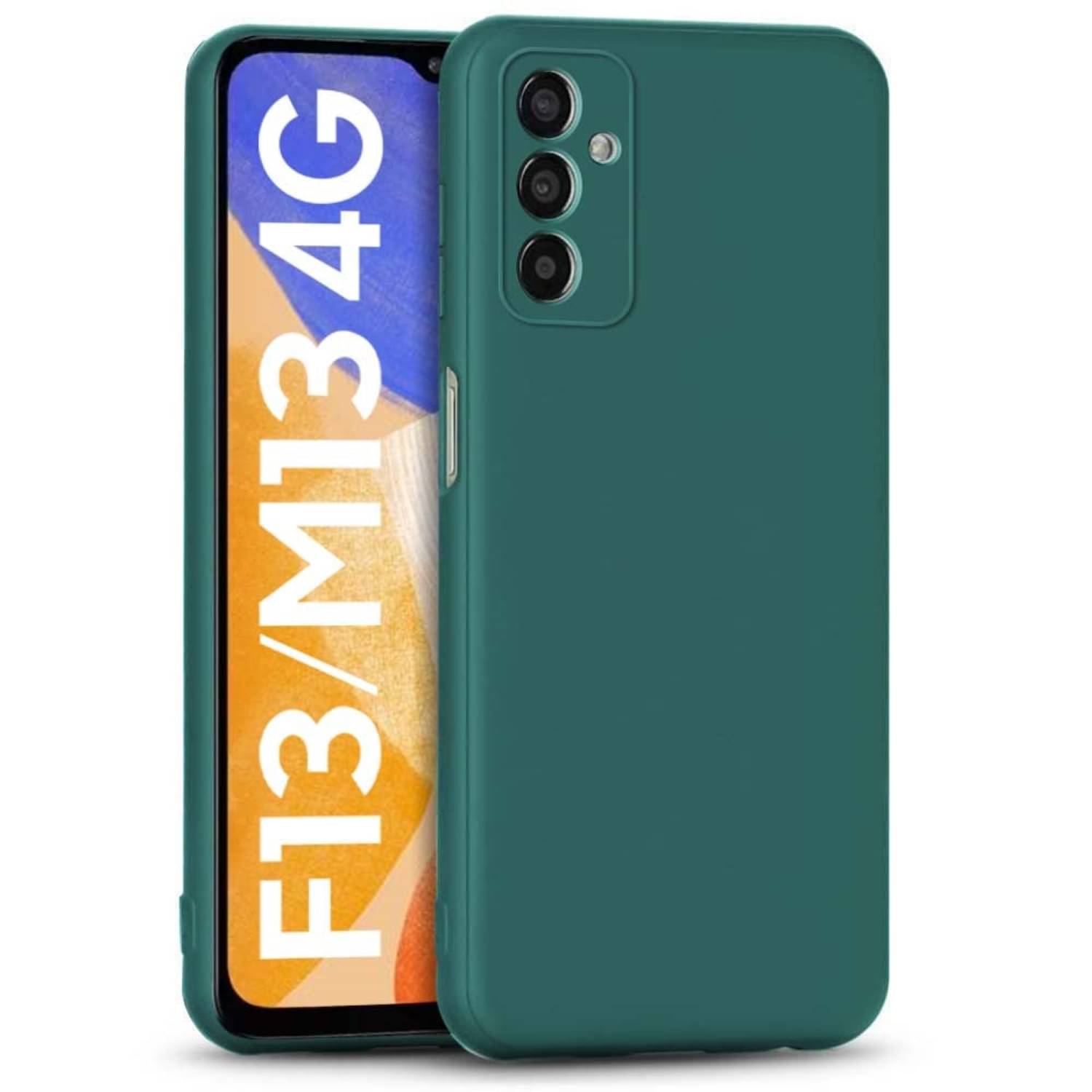 Case Vault Covers - Green Silicon Plain Cases Compatible For Samsung Galaxy M13 ( Pack of 1 ) Case Vault Covers - Green Silicon Plain Cases Compatible For Samsung Galaxy M13 ( Pack of 1 )