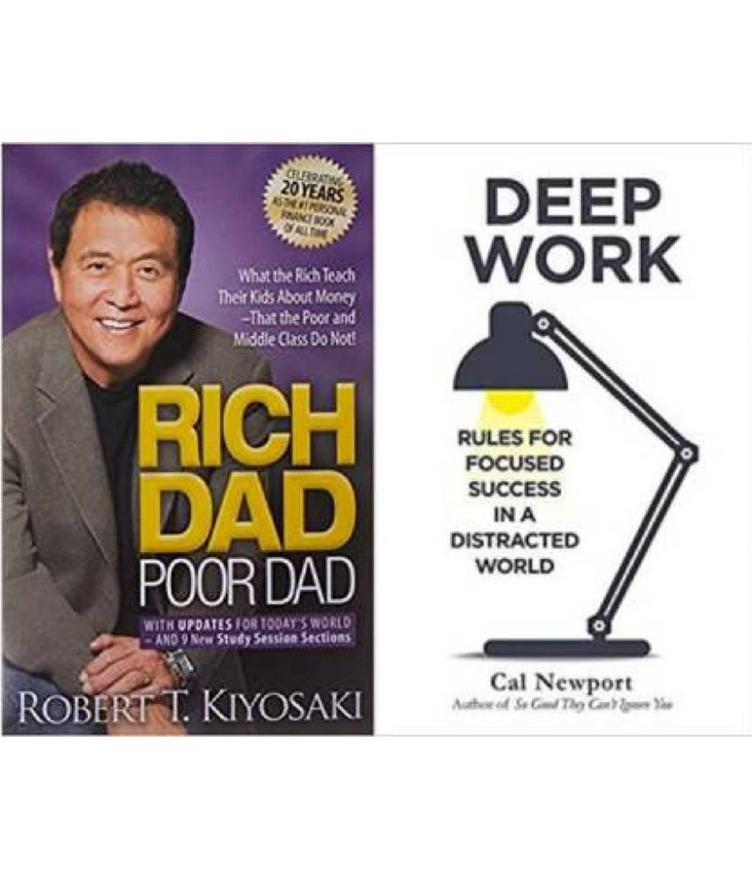Combo Of Rich Dad Poor Dad + Deep Work (Paperback, Robert T. Kiyosaki, Carl Newport) Combo Of Rich Dad Poor Dad + Deep Work (Paperback, Robert T. Kiyosaki, Carl Newport)