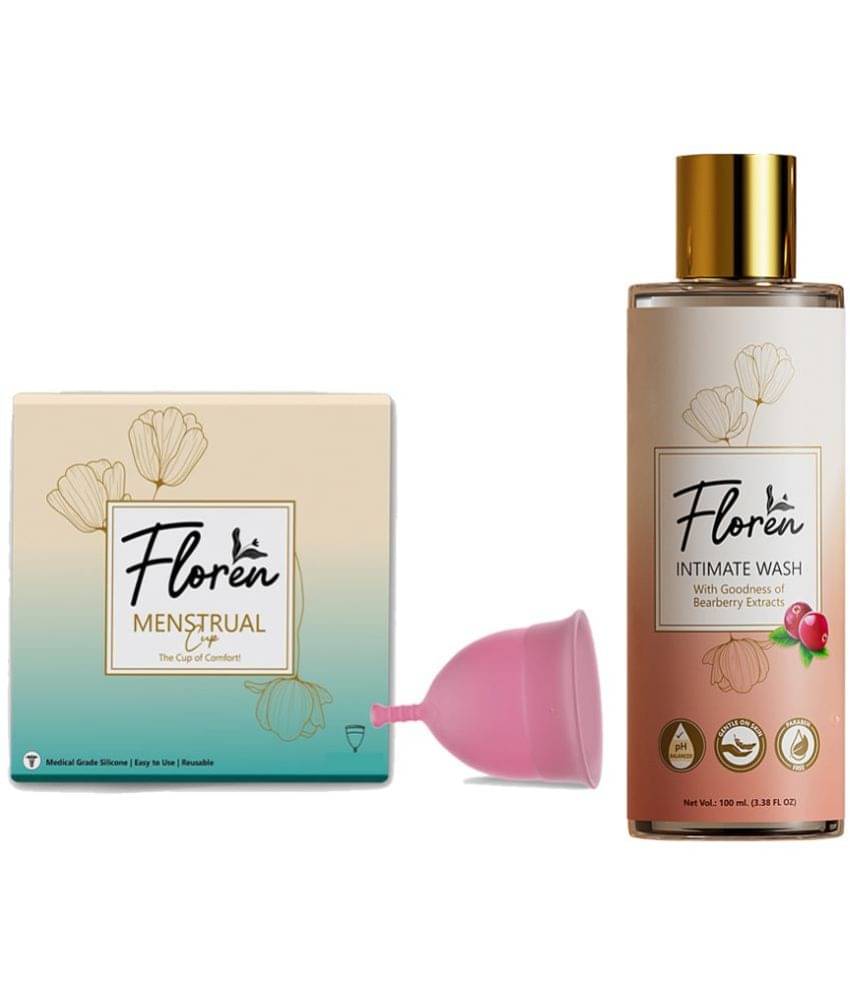 Floren - Silicone Reusable Menstrual Cup Medium ( Pack of 2 ) Floren - Silicone Reusable Menstrual Cup Medium ( Pack of 2 )