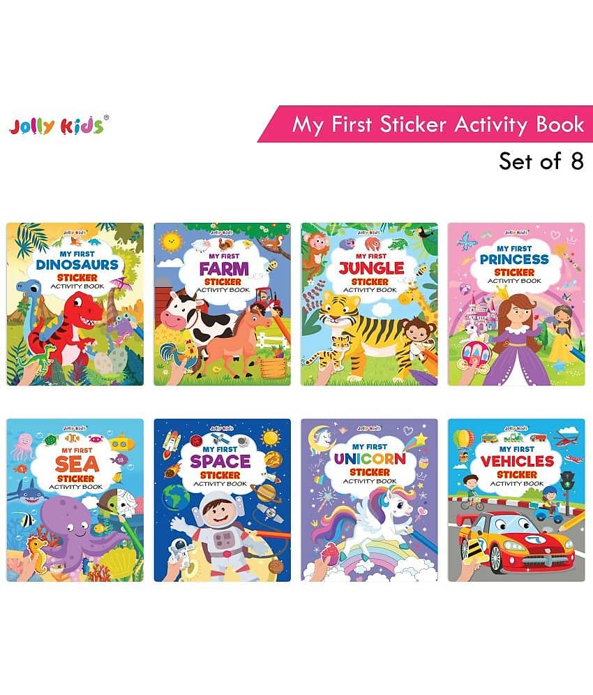 Jolly Kids My First Sticker Activity Books (set of 8) - Stationery | Buy online on ZillyBuy