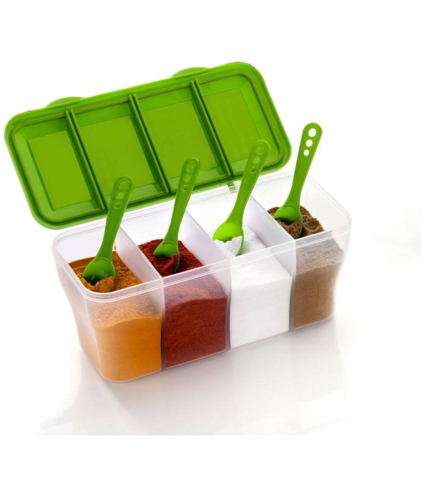     			OFFYX - Spice Box PET Green Spice Container ( Set of 1 )
