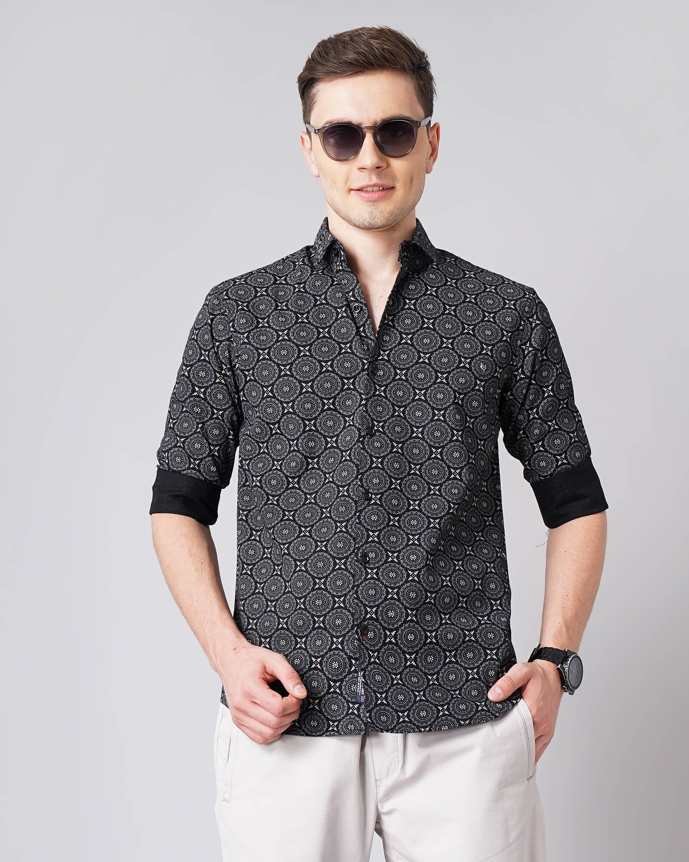 Paul Street - Black 100% Cotton Slim Fit Men's Casual Shirt ( Pack of 1 )