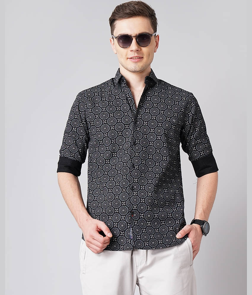 Paul Street - Black 100% Cotton Slim Fit Men's Casual Shirt ( Pack of 1 )